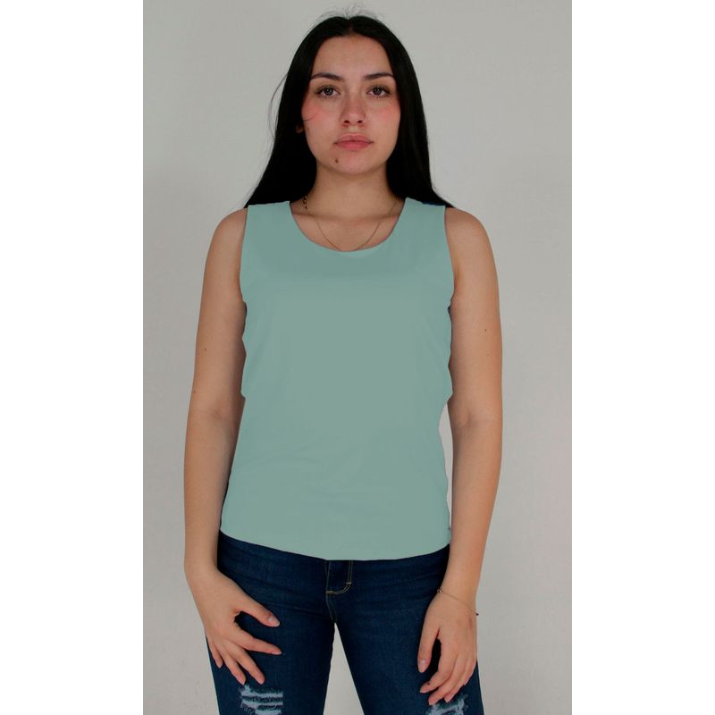 L Y H - Camiseta para mujer manga sisa verde marca l&h