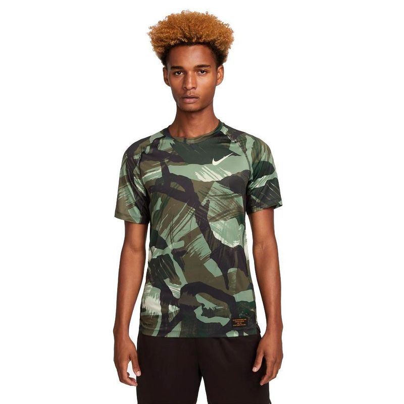 NIKE - Camiseta Nike Dri Fit Slim Top Camo-Verde