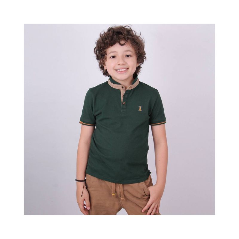 APOSTOL QC - POLO CUELLO NERU VERDE MILITAR NIÑO APOSTOL QC