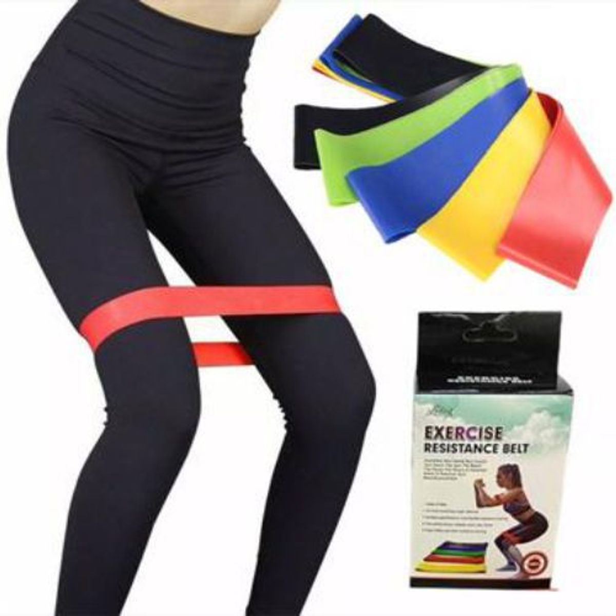 GENERICO - Bandas De Resistencia Para Hacer Ejercicios Kit De 5 Bandas