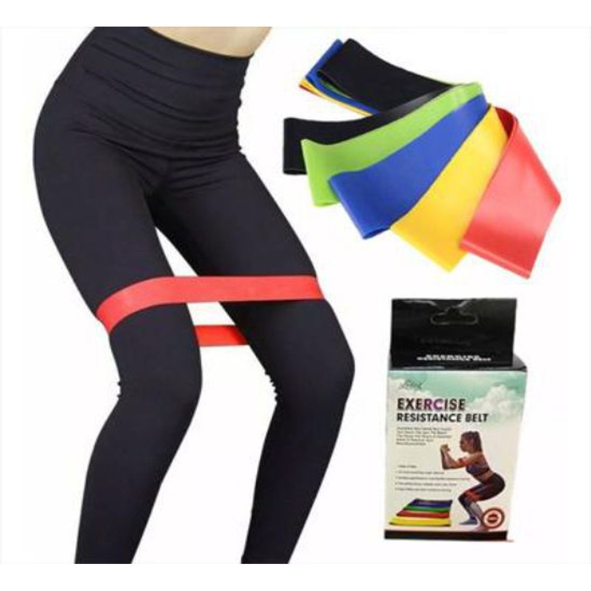 GENERICO - Bandas De Resistencia Para Hacer Ejercicios Kit De 5 Bandas