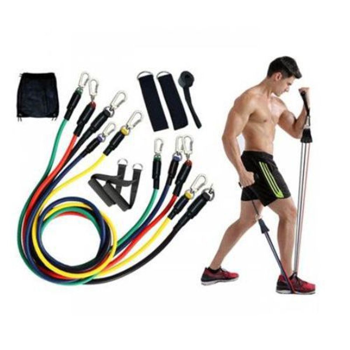 GENERICO - Bandas Elásticas Kit Teratubos Set X5 Ejercicio