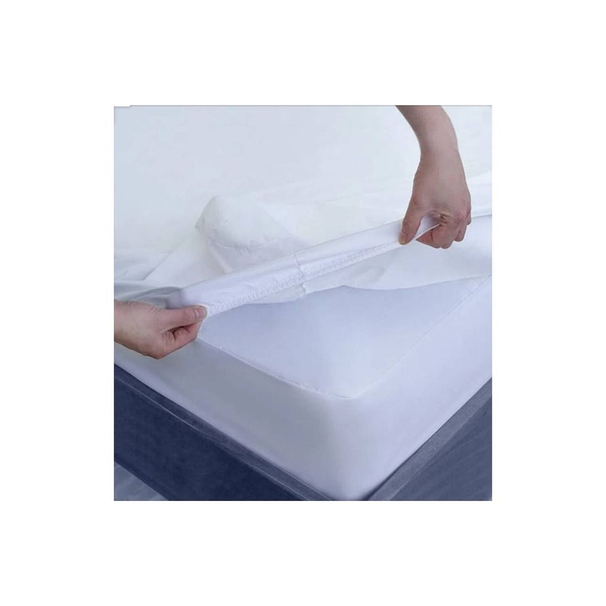 PLUMA HOME - Protector tela antifluidos doble + GRATIS 2 Almohadas Hoteleras