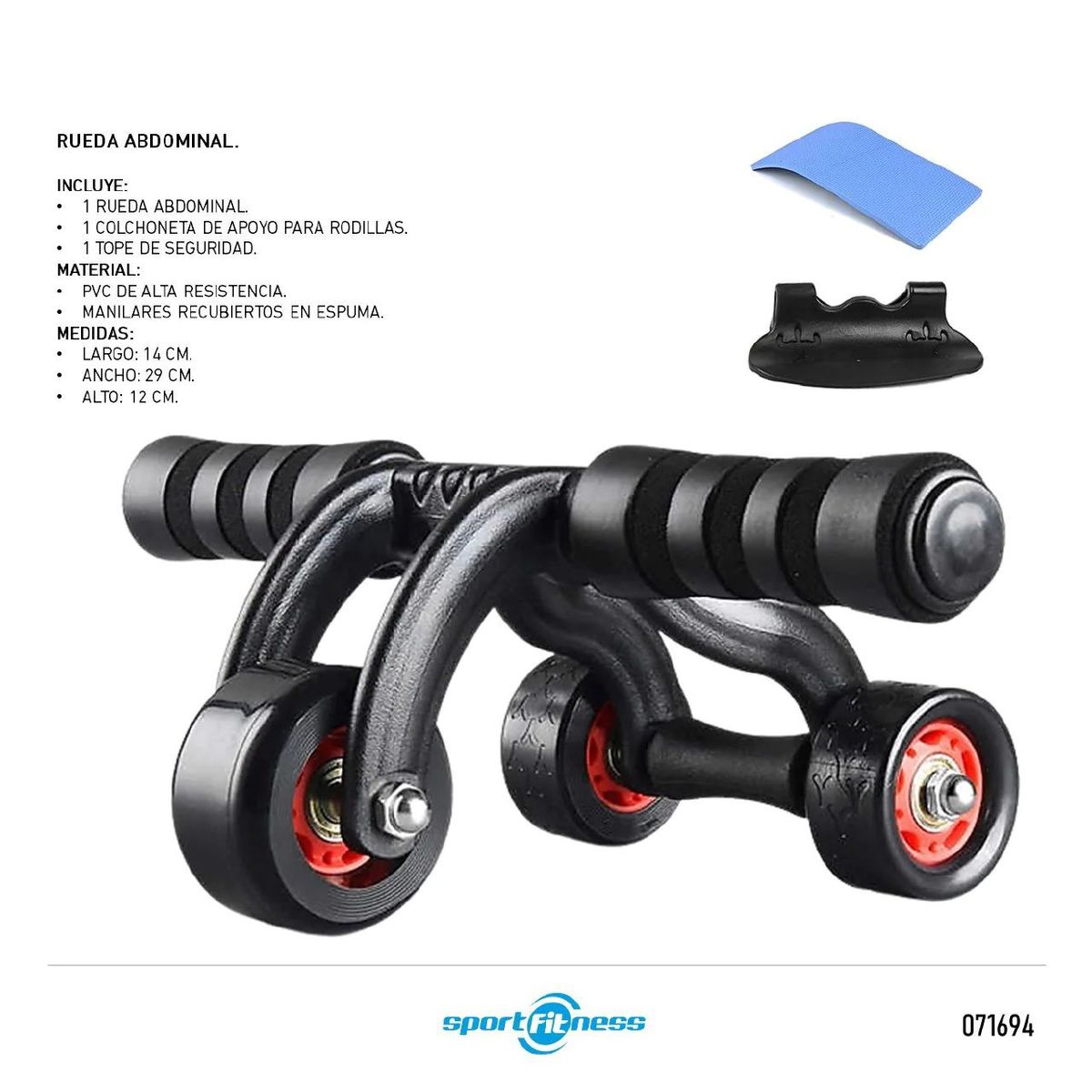SPORT FITNESS - RUEDA ABDOMINAL PRO CON ESTERILLA SPORTFITNESS