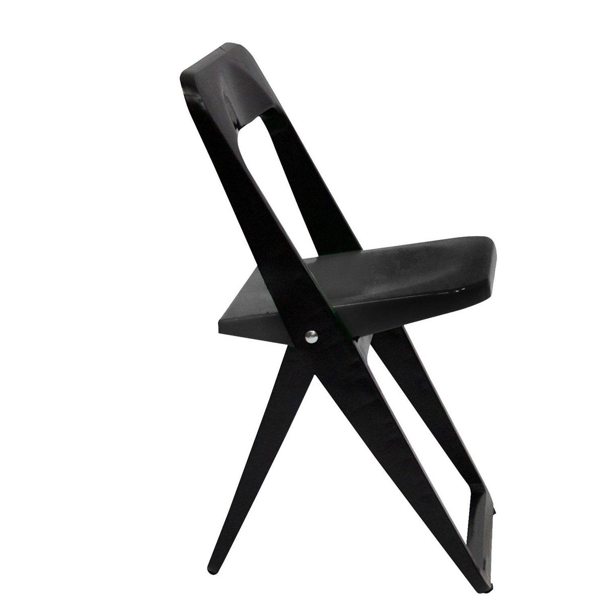 COINTEC - Silla plástica plegable resistente, multiuso - Marco color negro-asiento color negro
