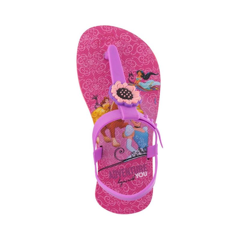 DISNEY - Sandalia trabilla princesas fucsia