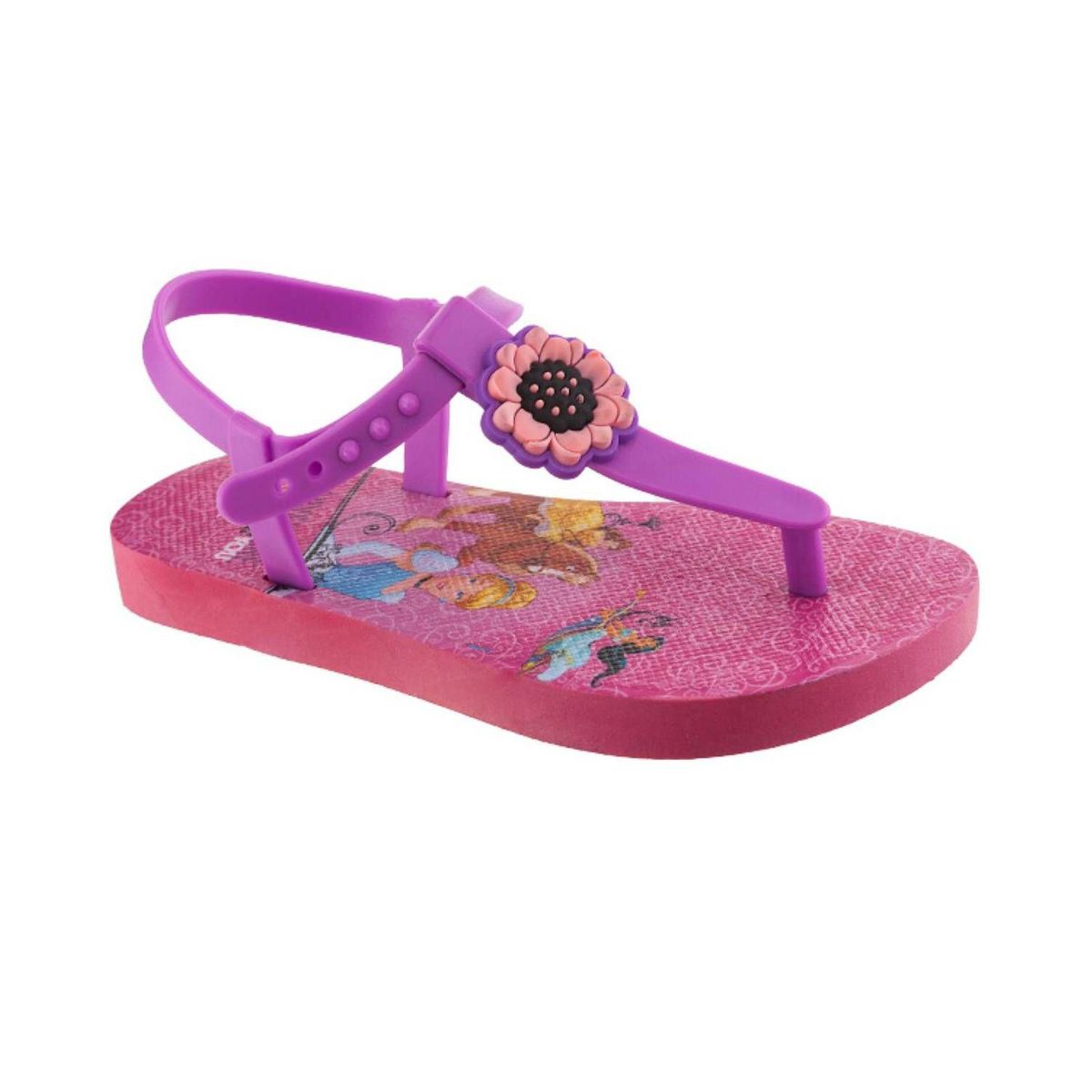 DISNEY - Sandalia trabilla princesas fucsia