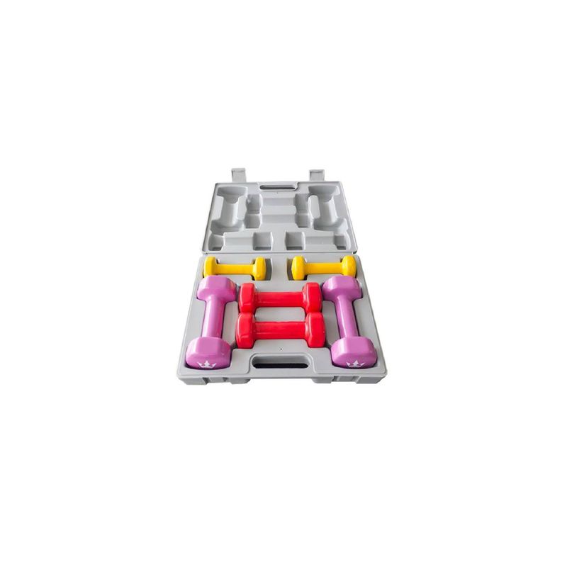 SUPREMACY EQUIPMENTS - Caja mancuernas 1 kg-2 kg-3 kg (set 6 unidades)