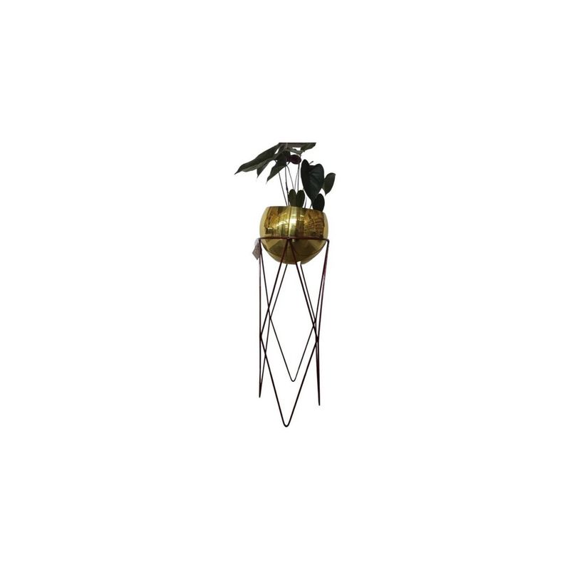 RENOVEMOS - Soporte diamante 68cm  matera 25cm oro