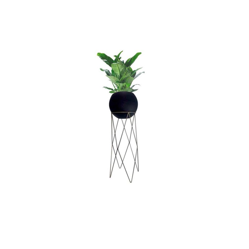 RENOVEMOS - Soporte diamante alto 68cm oro  matera negra