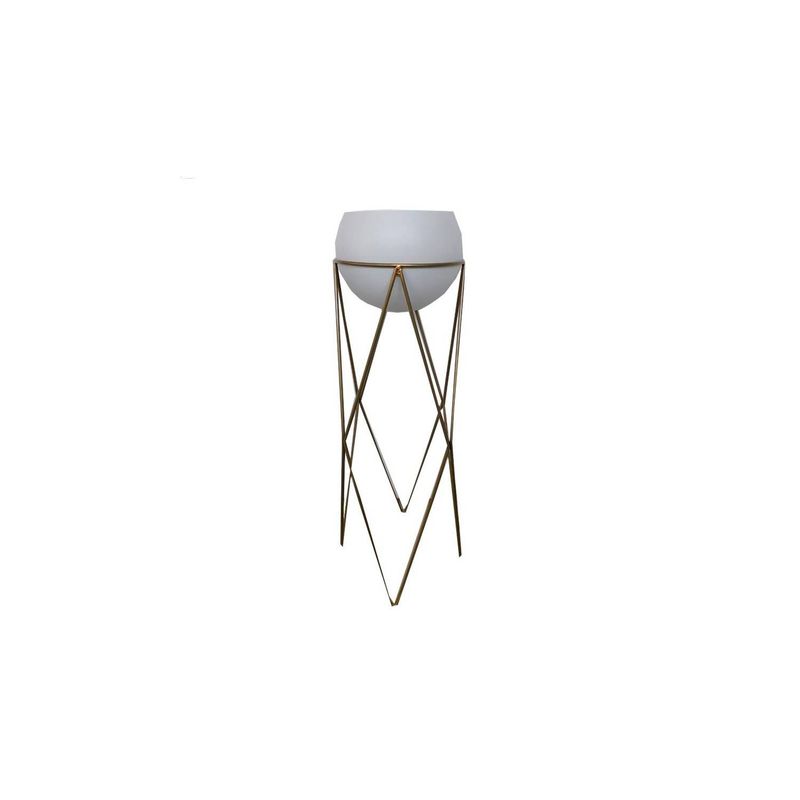 RENOVEMOS - Soporte diamante alto 68cm dorado  mat blanca