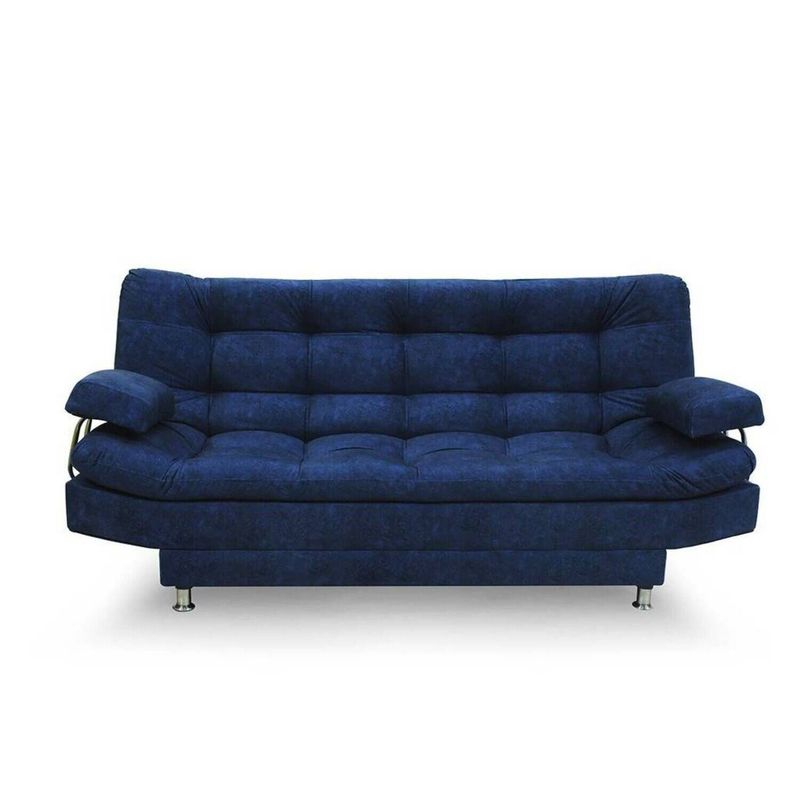 GENERICO - Sofá Cama Grace Azul Oscuro + brazos 180X90X90cm