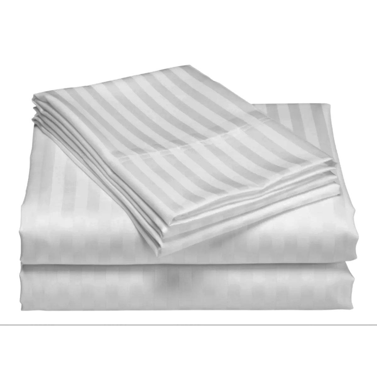 ZHOPI CO - Juego Sabanas Cama QUEEN Blanco Unicolor de Lujo