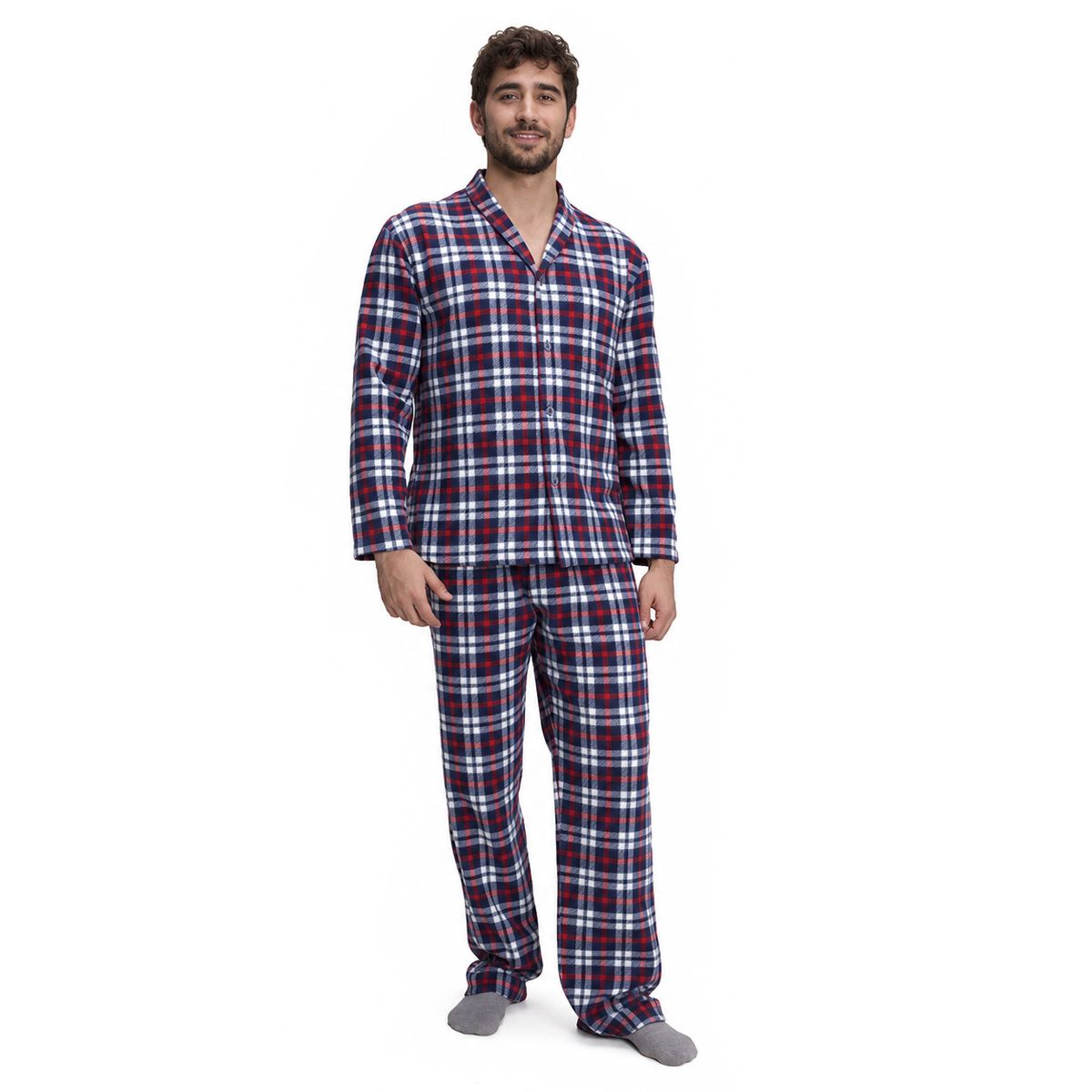 ROMANELLA - Pijama térmica para hombre romanella arturo azul- Rojo