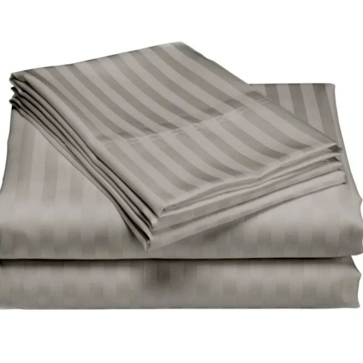 ZHOPI CO - Juego Sabanas Cama QUEEN Unicolor Gris de Lujo