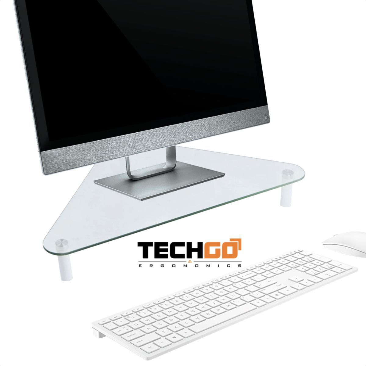 GENERICO - Base / Mesa 2 Niveles Para Portátil, Monitor, Pc, Techgo Bma-12