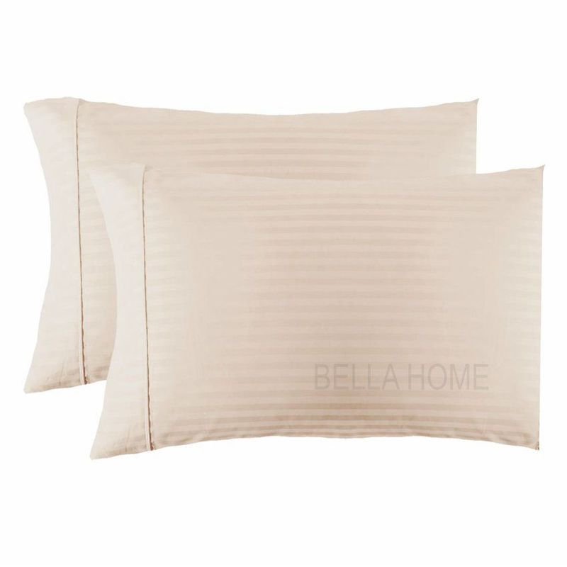GENERICO - Fundas Para Almohada 50x70 Cm Estándar X 2 Unidades Bella Home Beige