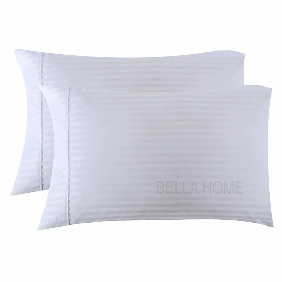 GENERICO - Fundas Para Almohada 50x90 Cm King X 2 Unidades Bella Home Blanco