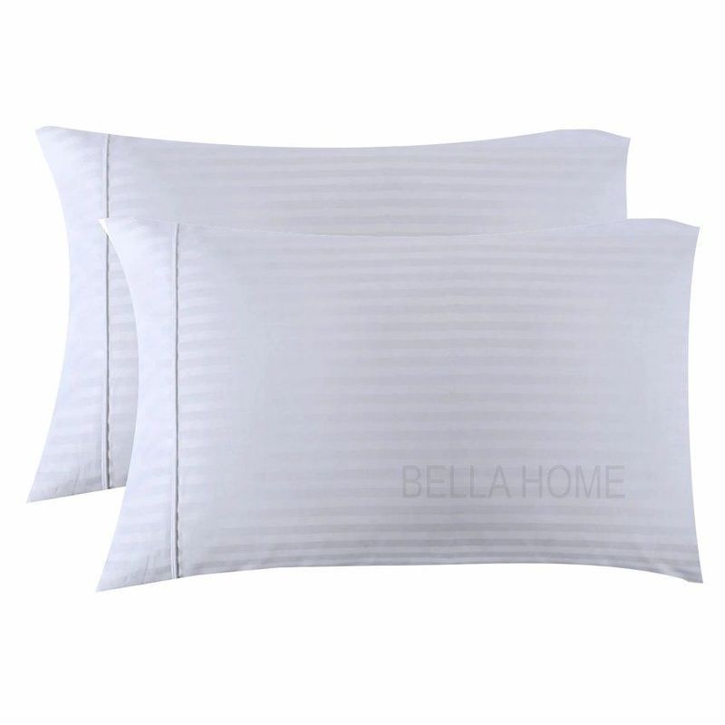 GENERICO - Fundas Para Almohada 50x90 Cm King X 2 Unidades Bella Home Blanco