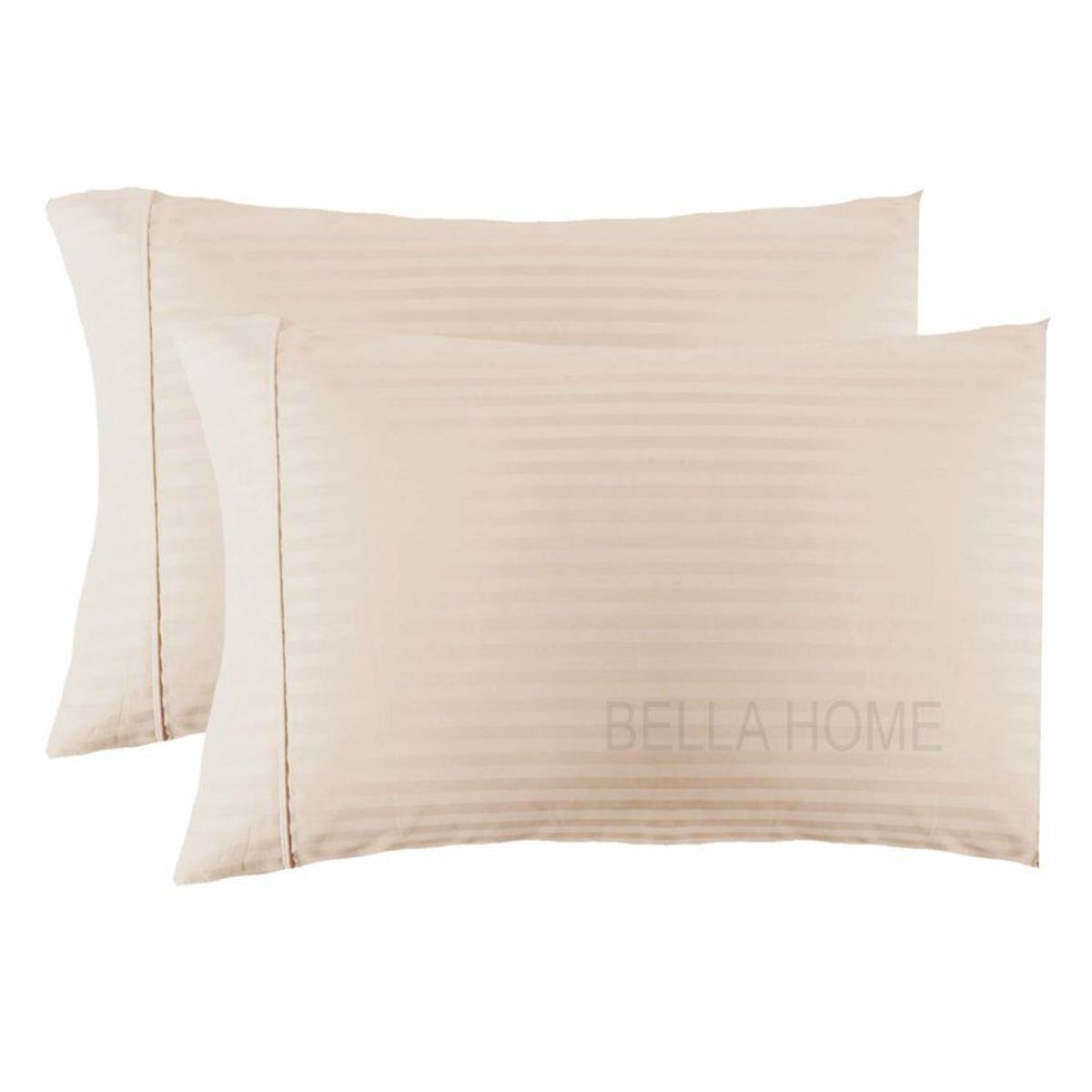 GENERICO - Fundas Para Almohada 50x90 Cm King X 2 Unidades Bella Home Beige