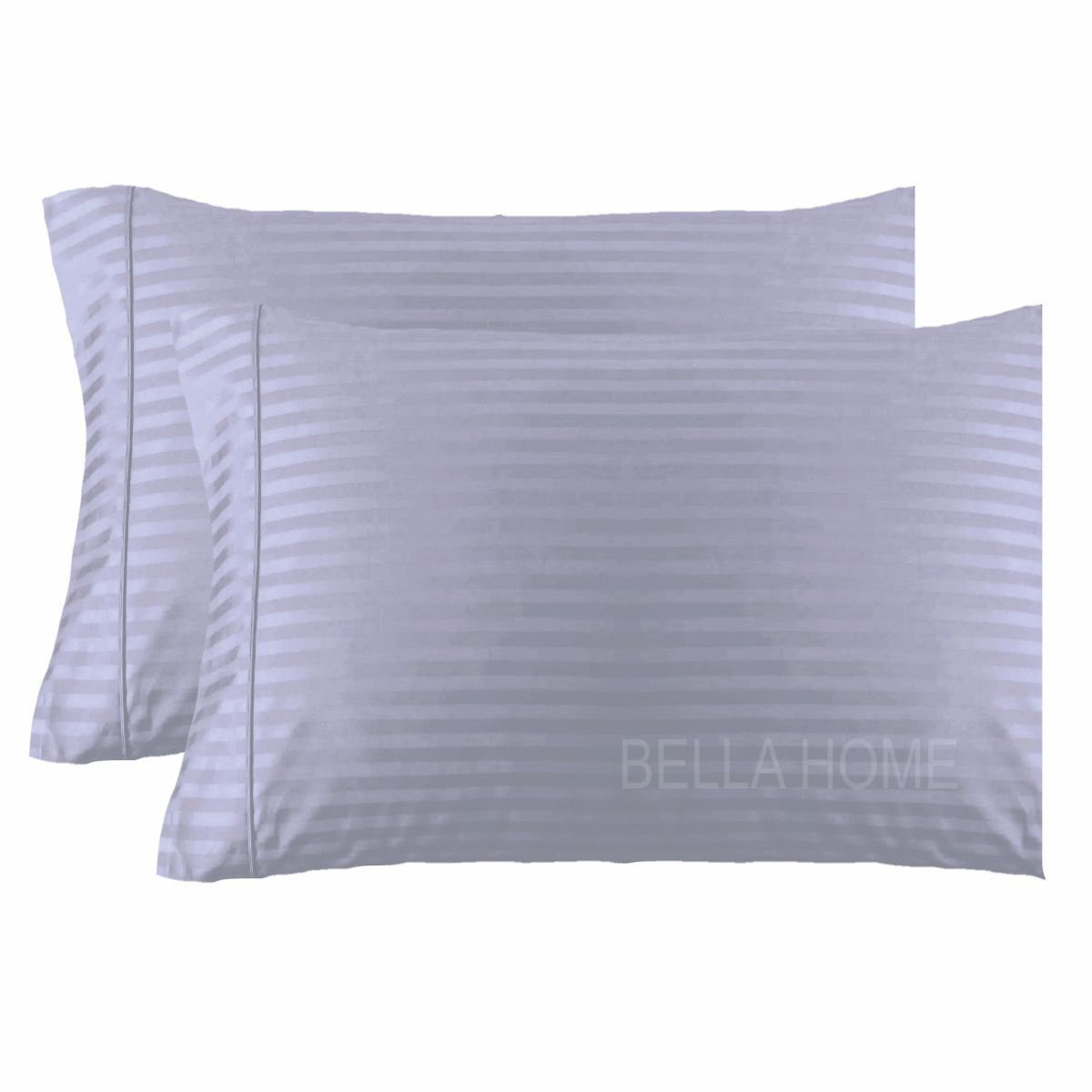 GENERICO - Fundas Para Almohada 50x70 Cm Estándar X 2 Unid. Bella Home Gris Plata