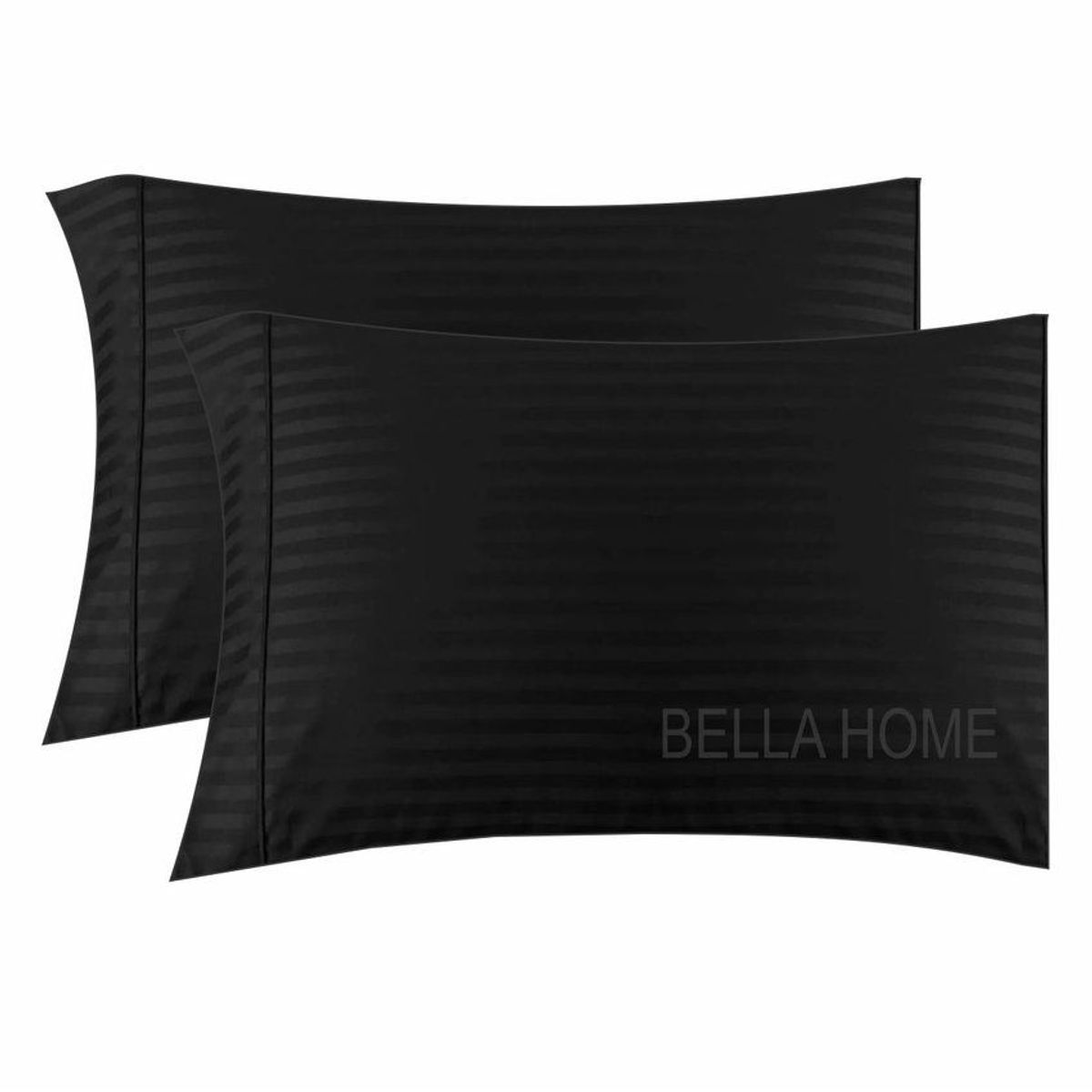 GENERICO - Fundas Para Almohada 50x90 Cm King X 2 Unidades Bella Home Negro