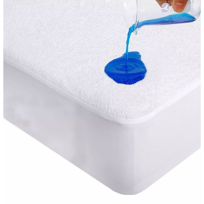 GENERICO - Protector colchon semidoble 120x190 impermeable terry liviano