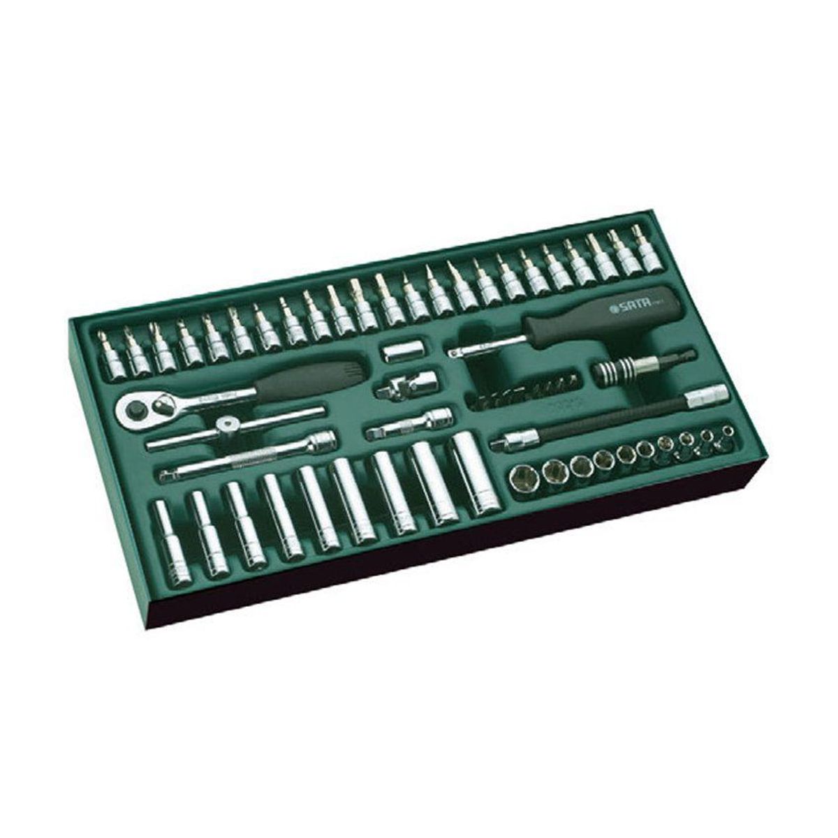 SATA - Juego de copas ct 3/8 8-24mm 33piezas sata 09902 verde