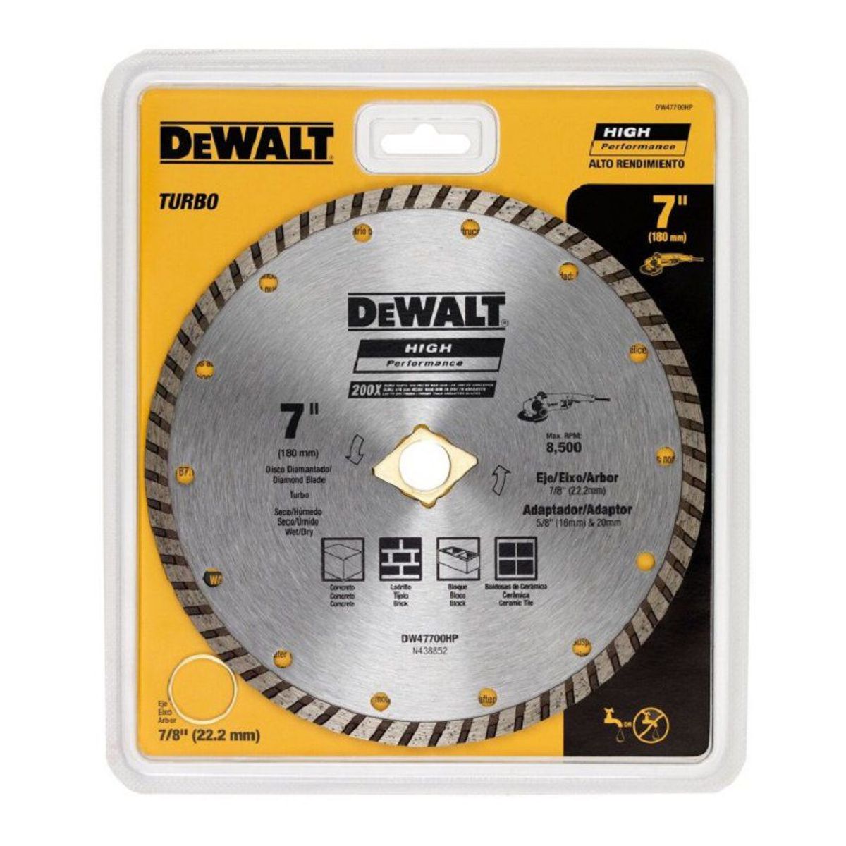 DEWALT - Disco de corte diamantado de 7 pulgadas dewalt 47700hp