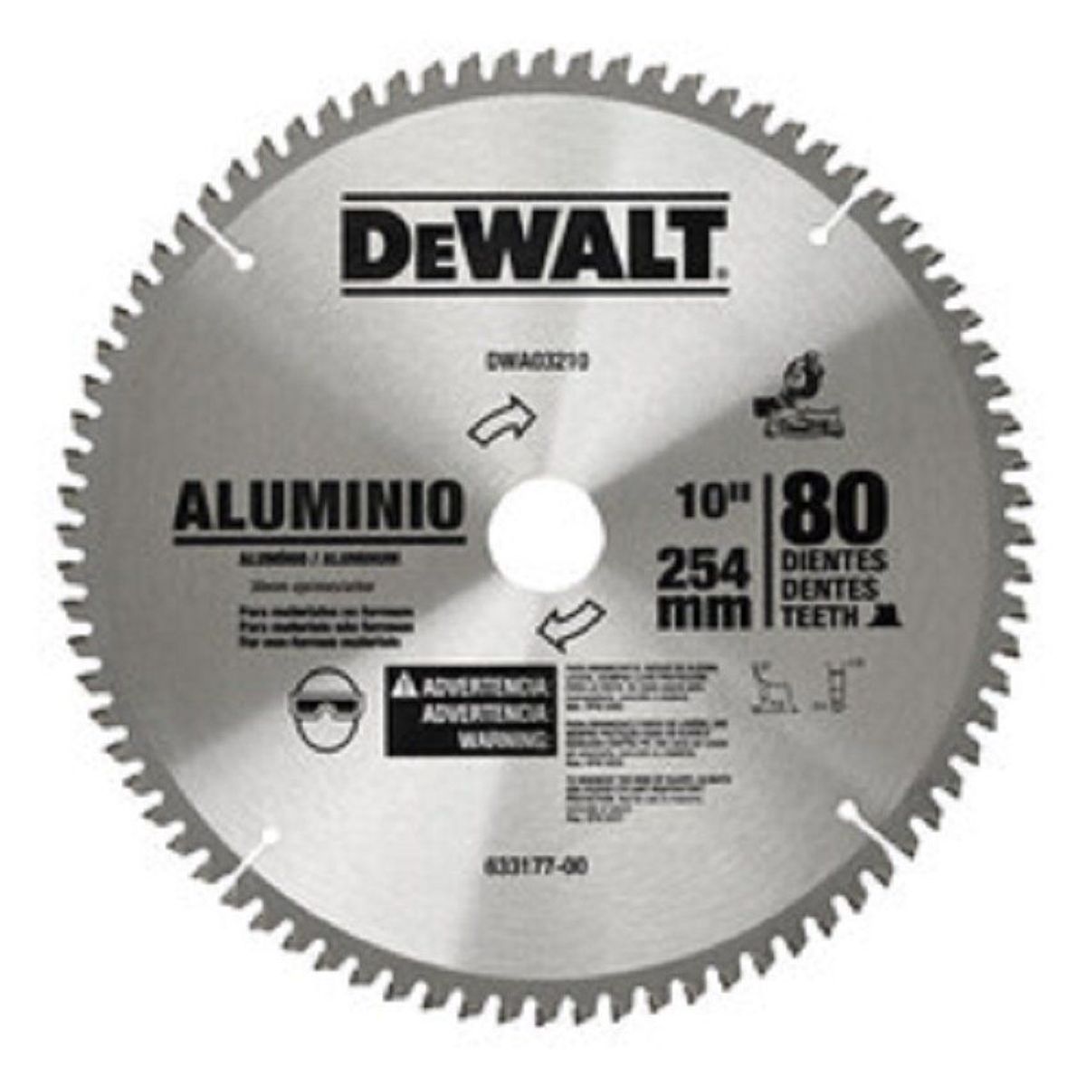 DEWALT - Disco de corte 10'' para aluminio 80 dientes dewalt a03210