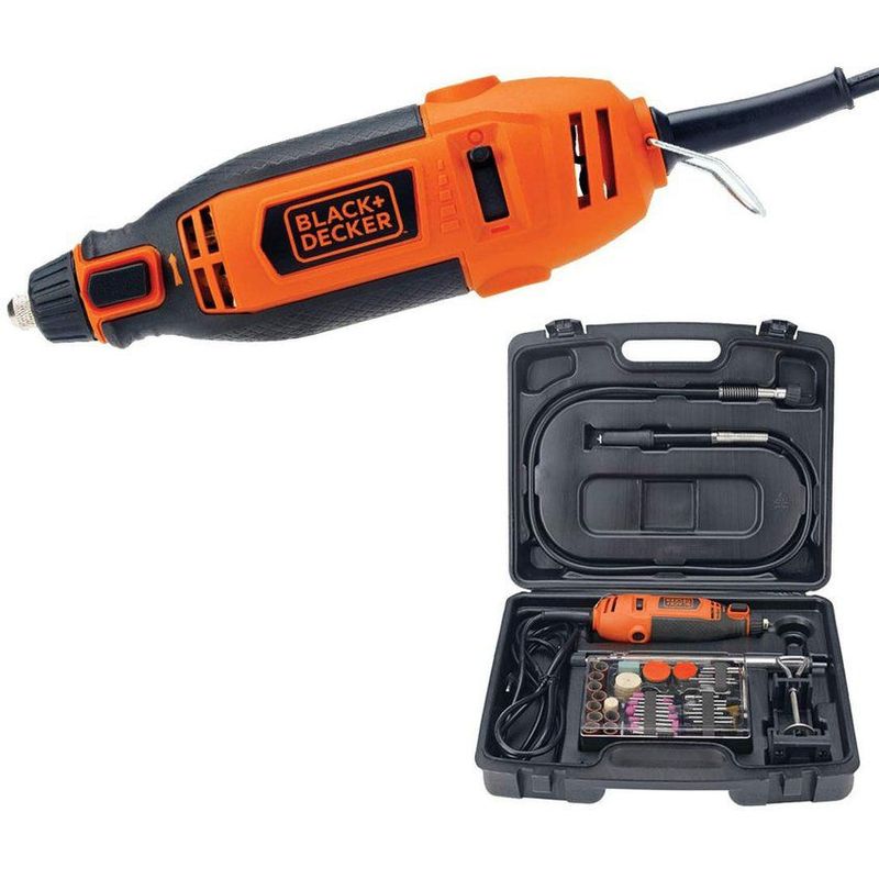 BLACK+DECKER - Mototool + 110 accesorios black and decker rt18ka-b3 naranja