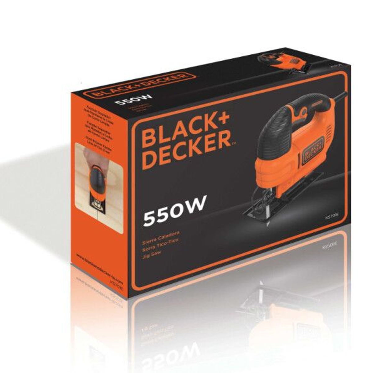 BLACK+DECKER - Sierra caladora 550w VV black and decker ks701e-b3-naranja