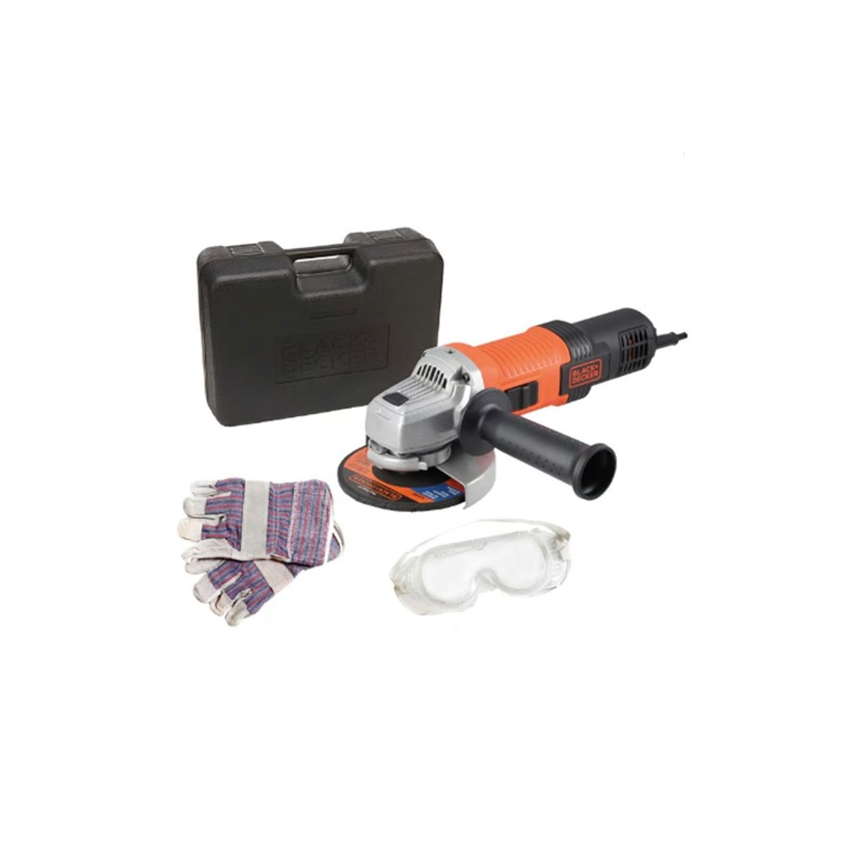 BLACK+DECKER - Pulidora 115mm  820w guantes y Gafas Black and Decker G720XK-OUT