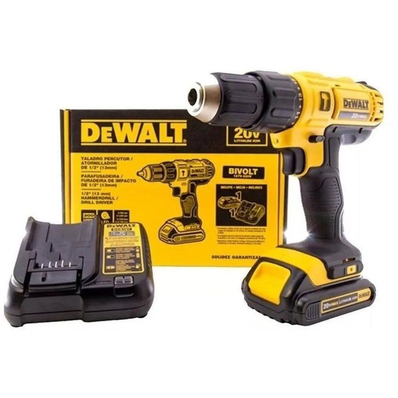DEWALT - Taladro percutor 20V de 1/2 1 batería dewalt dcd776lc1-b3