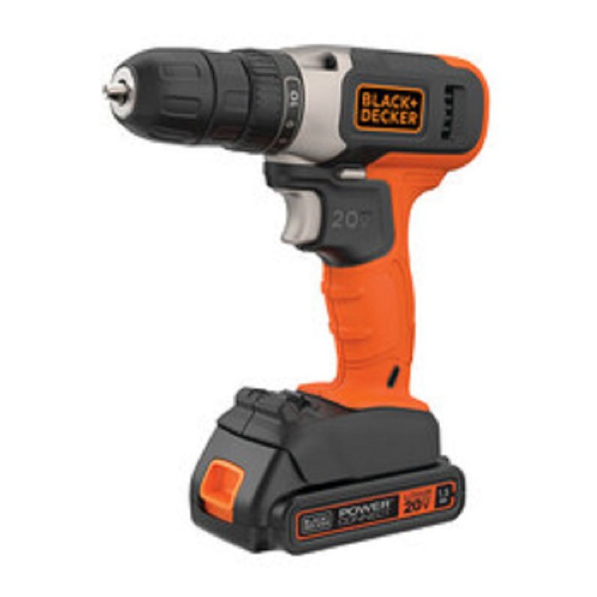 BLACK+DECKER - Taladro inalámbrico 10mm 20v 15ah black+decker bcd702c1-B3
