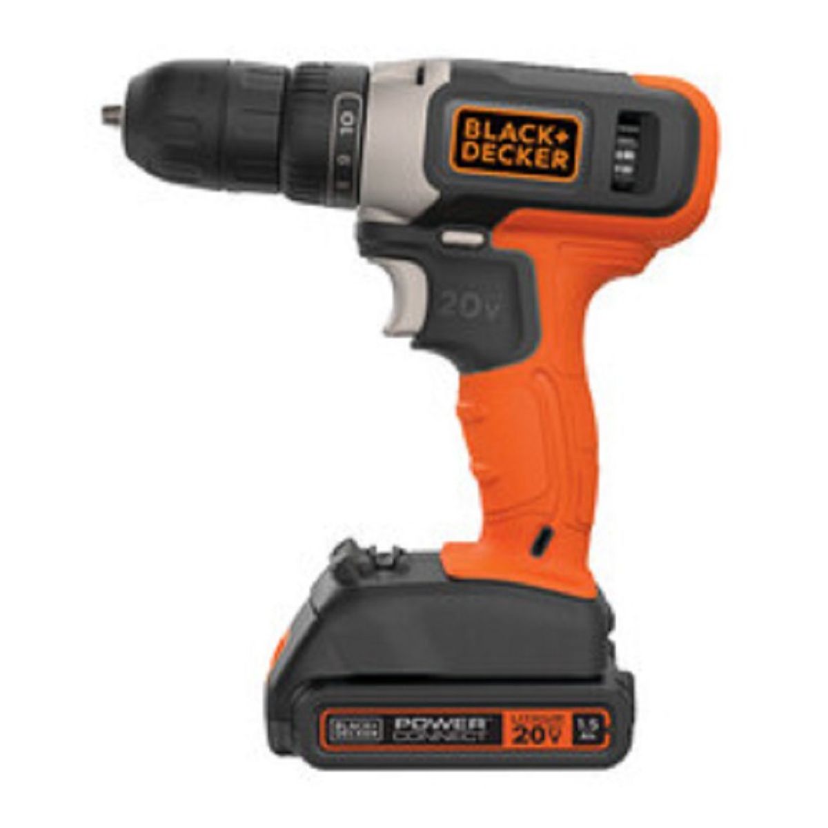 BLACK+DECKER - Taladro inalámbrico 10mm 20v 15ah black+decker bcd702c1-B3