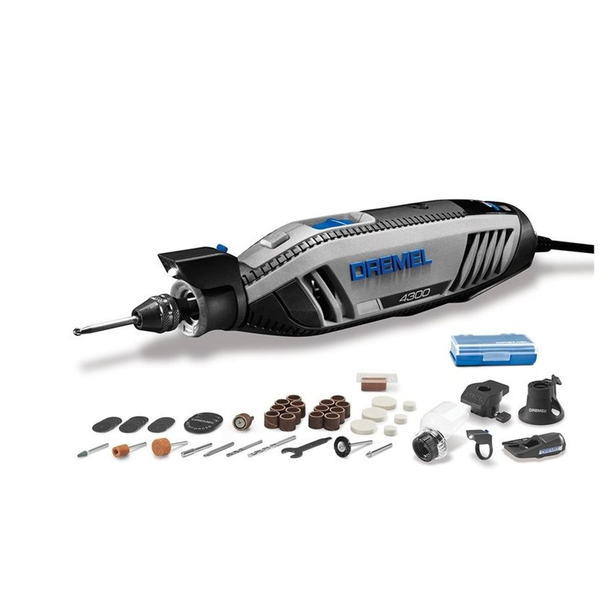 DREMEL - Mototool dremel 4300 + 5 aditamentos + 40 accesorios