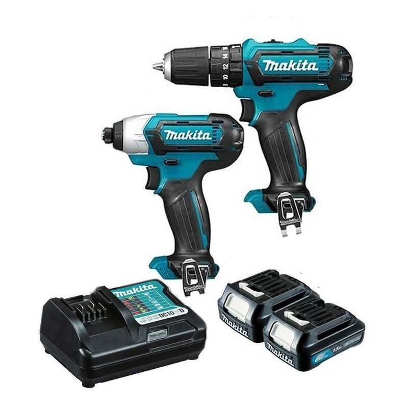 MAKITA - Combo de Taladro Percutor 12v y  Atornillador Makita Clx228