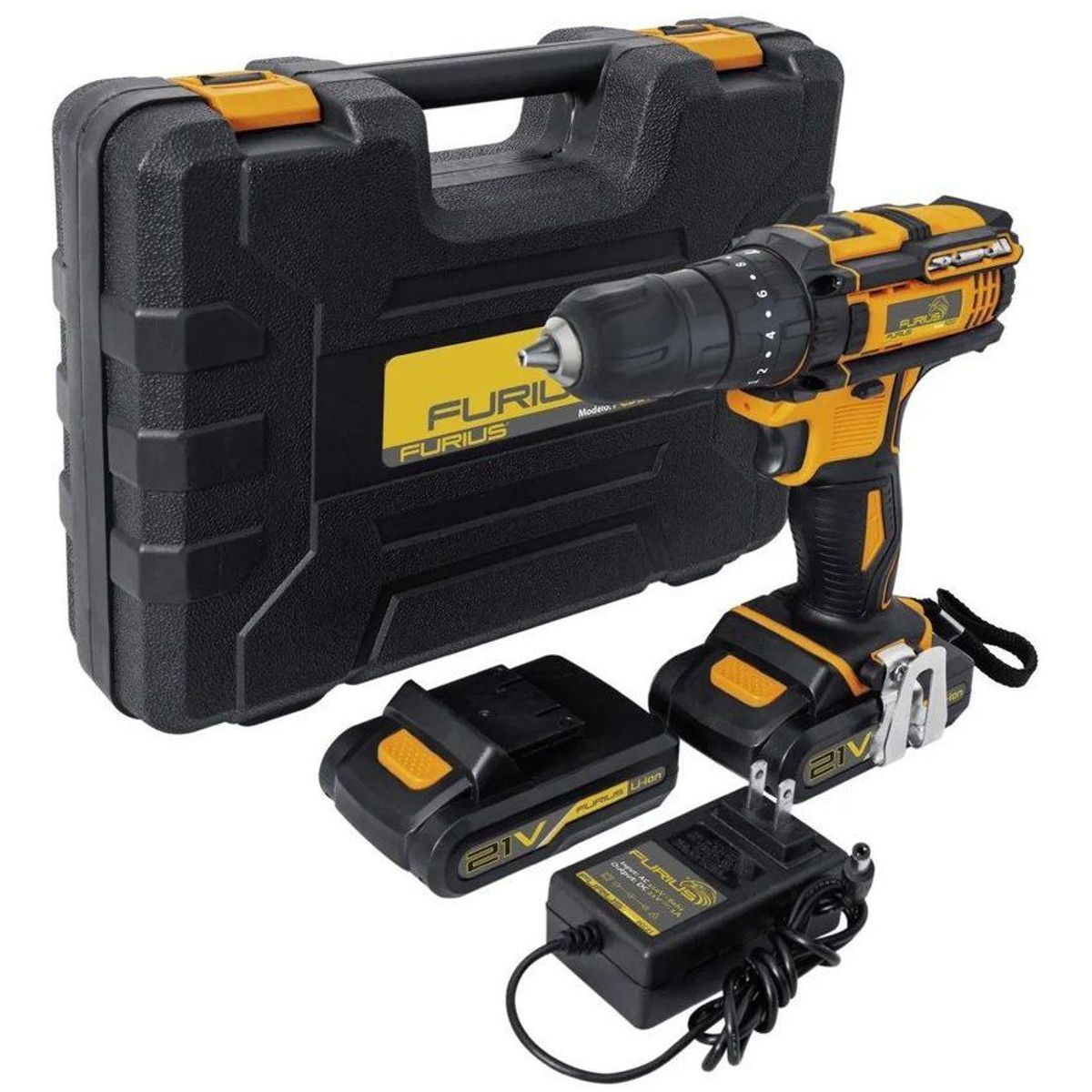 FURIUS - Taladro percutor inalámbrico de 12 20v furius fcd21