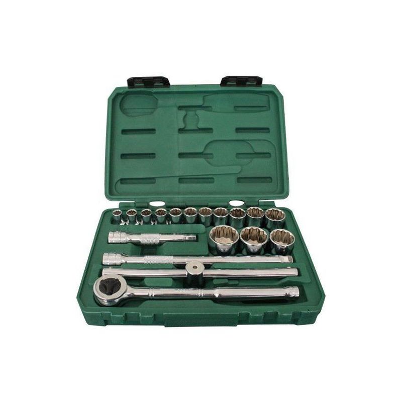 SATA - Juego copas cuadrante de 1/2 18 pz 10-32 mm sata 09203