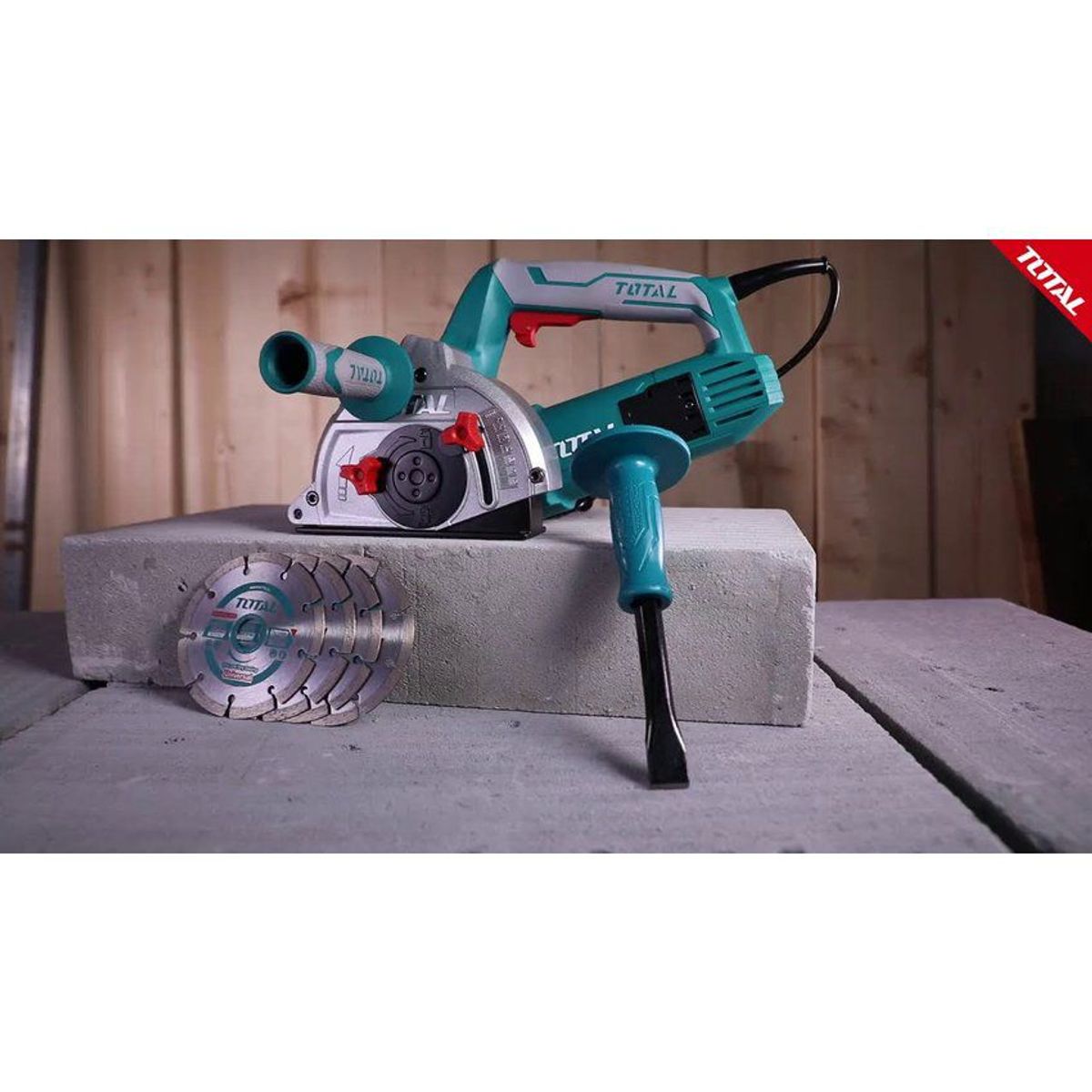 TOTAL TOOLS - Cortadora de concreto de 130mm 1500w total utwlc1256
