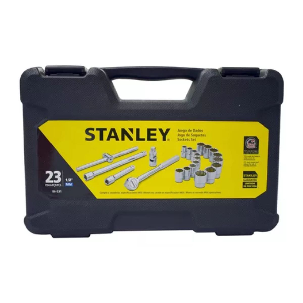STANLEY - Juego de copas cuadrante 12 12-30mm 23pz stanley 86-531