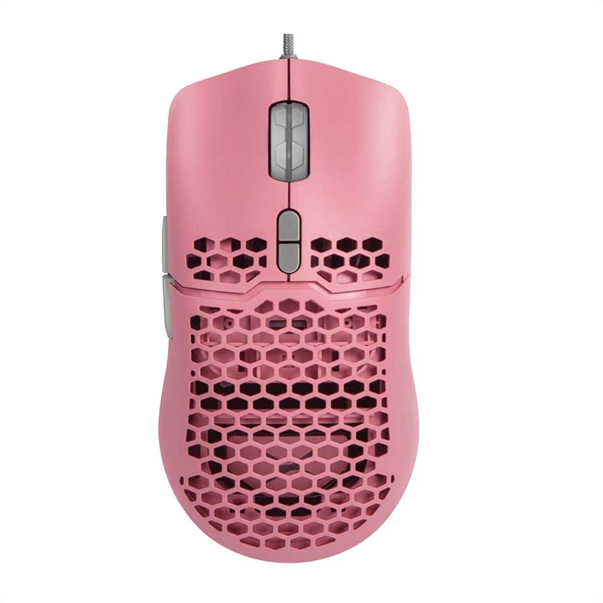 DELUX - Mouse Gamer Delux M700A Honeycomb RGB, 7 Botones, 7200 dpi Rosado