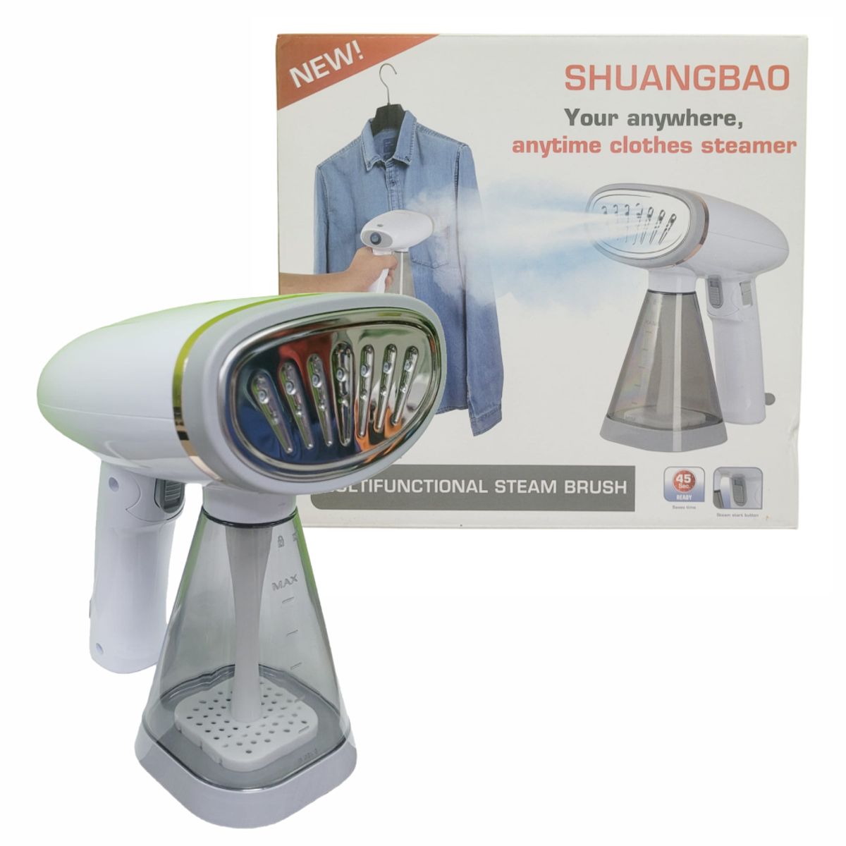 TECNOHOGAR JS - Plancha Vertical De Vapor Para Ropa Viajera Portátil