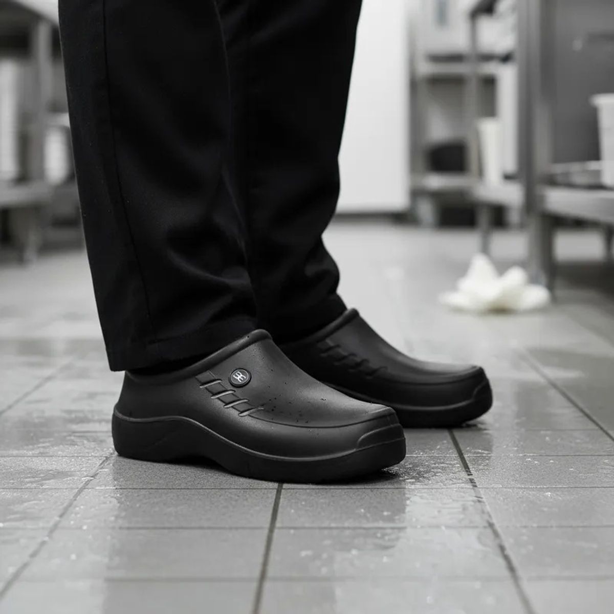 EVACOL - Zapatos Antideslizantes Negro Marca Evacol Ref 080