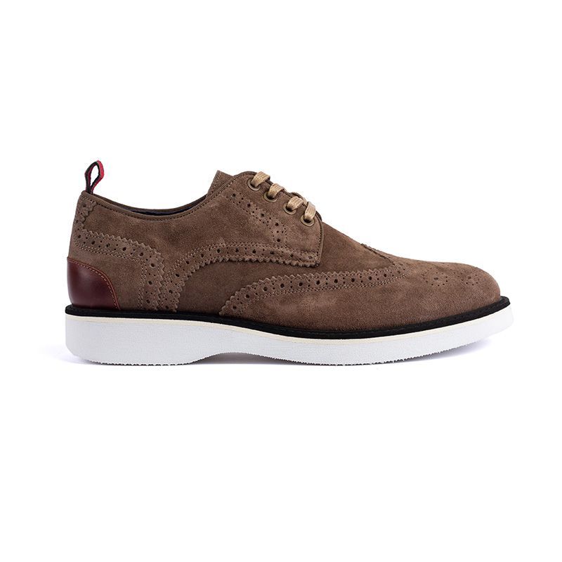 AMBITIOUS - Zapatos En Cuero Gamuza Para Hombre  Café Claro  CA-6445AM