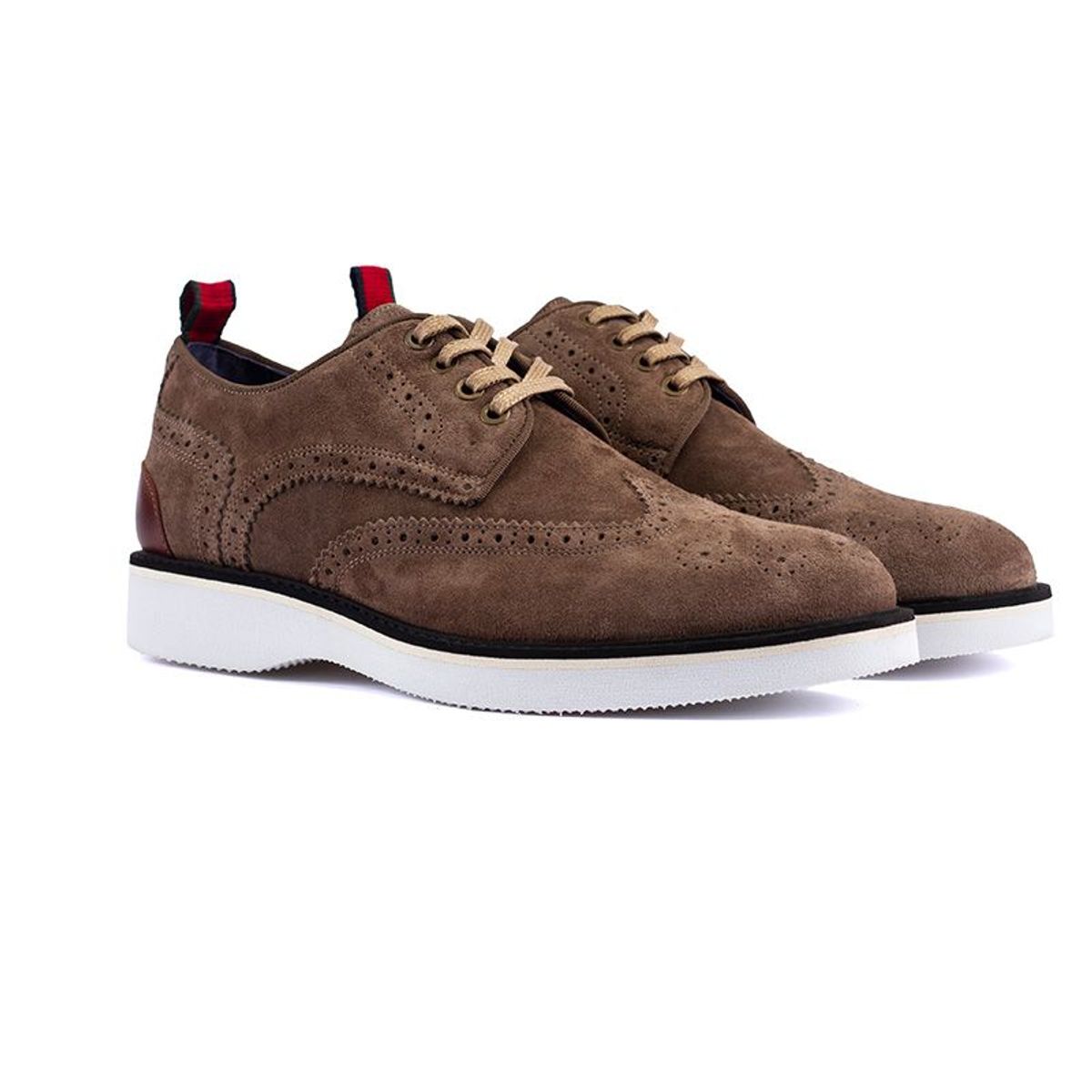 AMBITIOUS - Zapatos En Cuero Gamuza Para Hombre  Café Claro  CA-6445AM