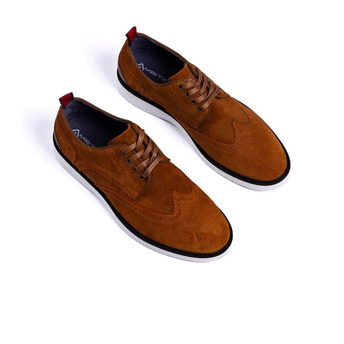 AMBITIOUS - Zapatos En Cuero Gamuza Para Hombre  CA-6445am.1 Camel