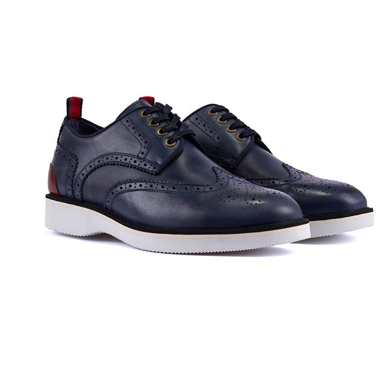 AMBITIOUS - Zapatos En Cuero Para Hombre  CA-6445am.7 Azul
