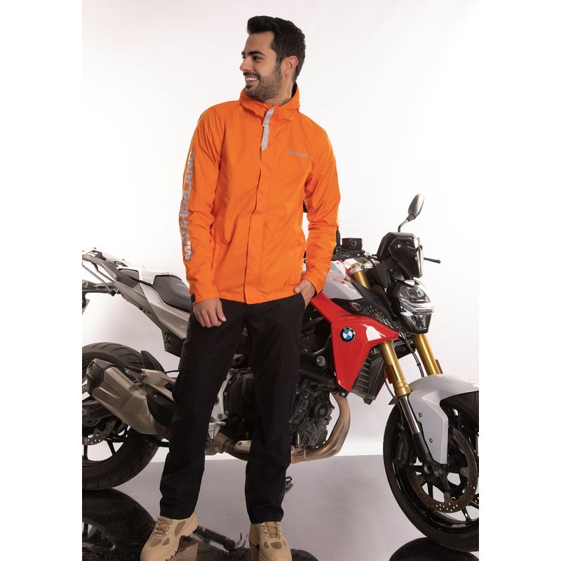 MASHERLAND - Chaqueta Biker Masherland Impermeable Reflectiva.